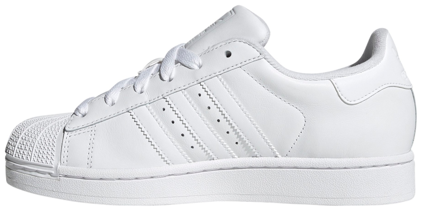 adidas Women's Superstar II Shoes - White/White - View 4