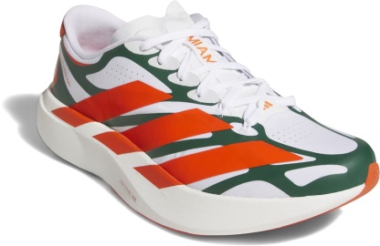 adidas Men's Adizero EVO SL EXO Miami Running Shoes - Ftwr White/Dark Green/Collegiate Orange - View 6