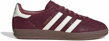 adidas Men's Gazelle Indoor Shoes - Oil Maroon/Wht - View 1