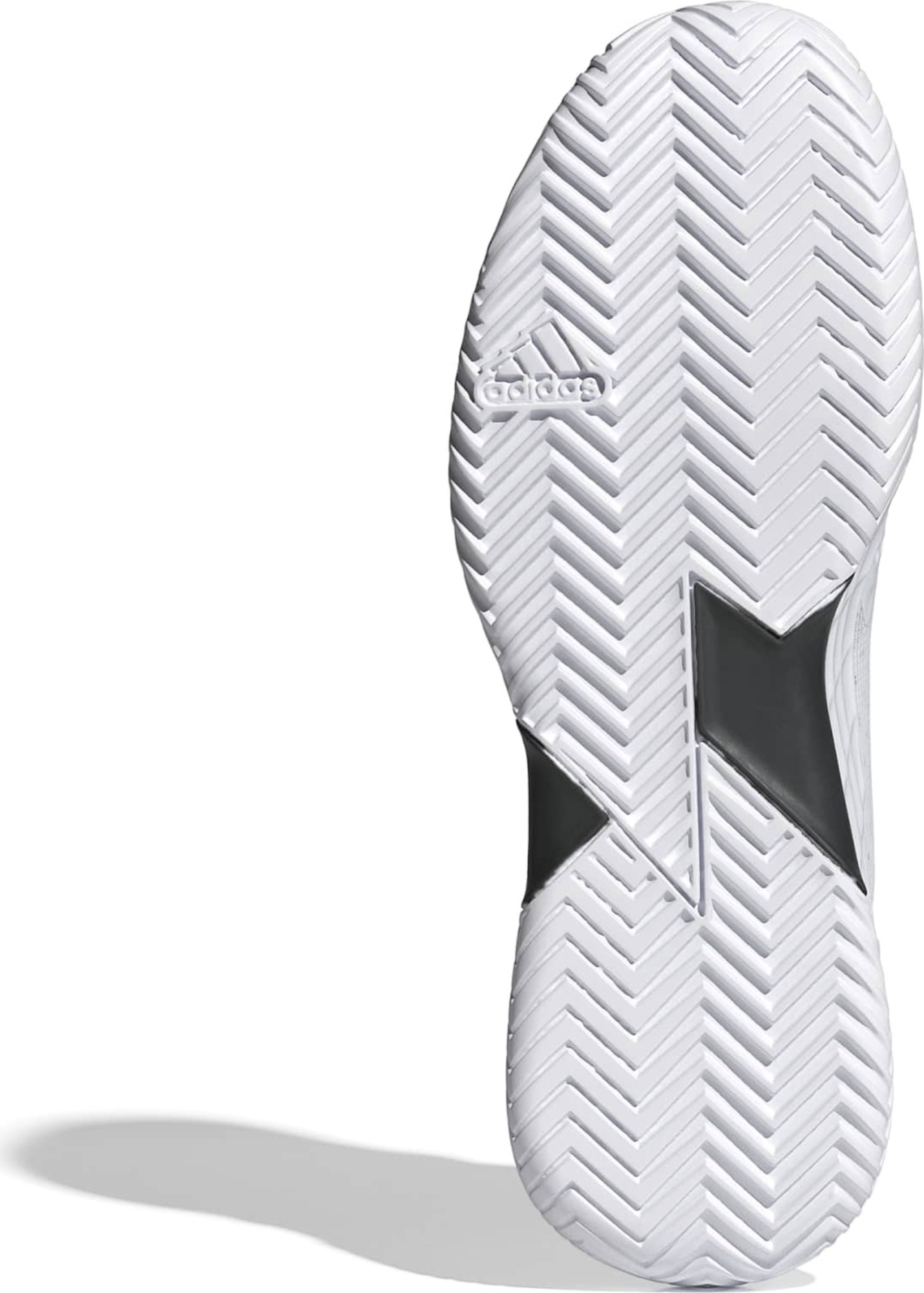 adidas Men's Defiant Speed 2 Tennis Shoes - White/Black/Grey - View 5