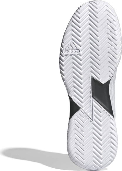 adidas Men's Defiant Speed 2 Tennis Shoes - White/Black/Grey - View 5