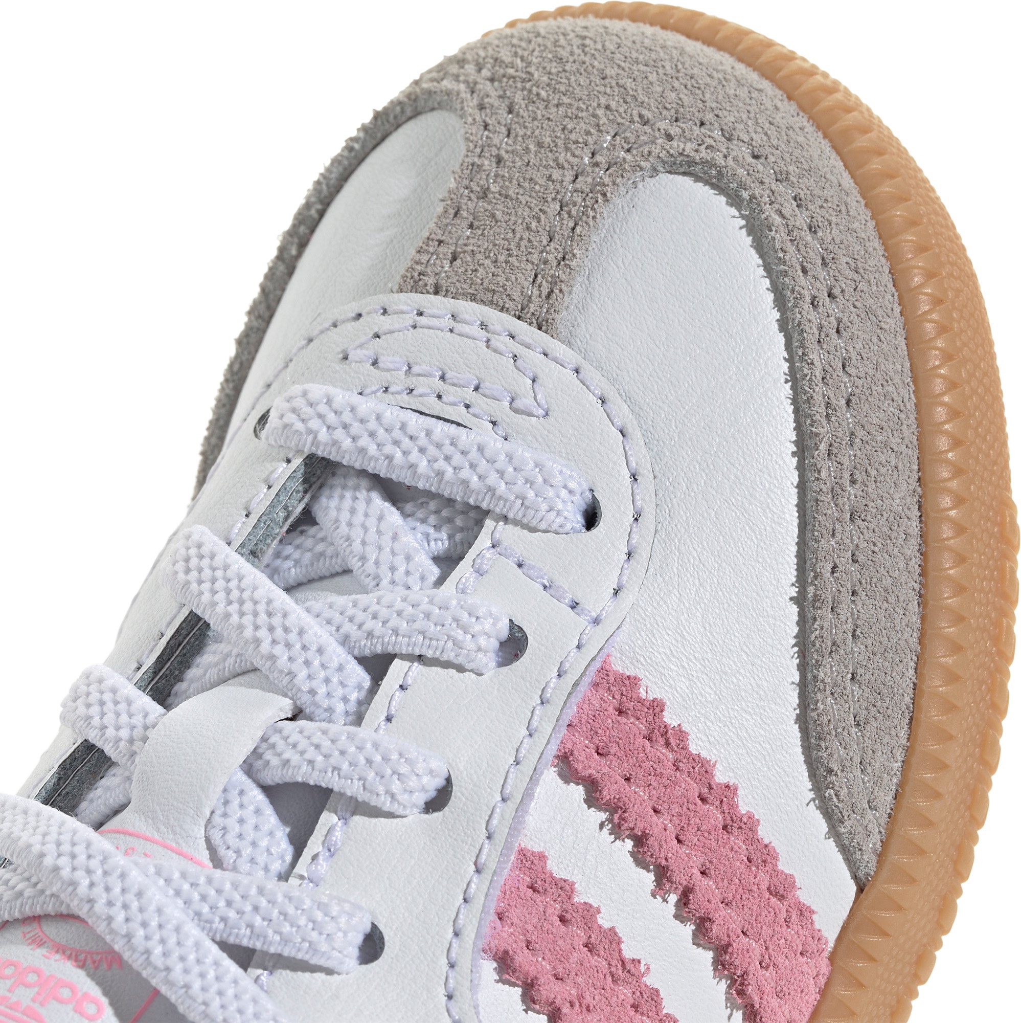 adidas Toddler Samba OG Shoes - White/Light Pink/Gum - View 9