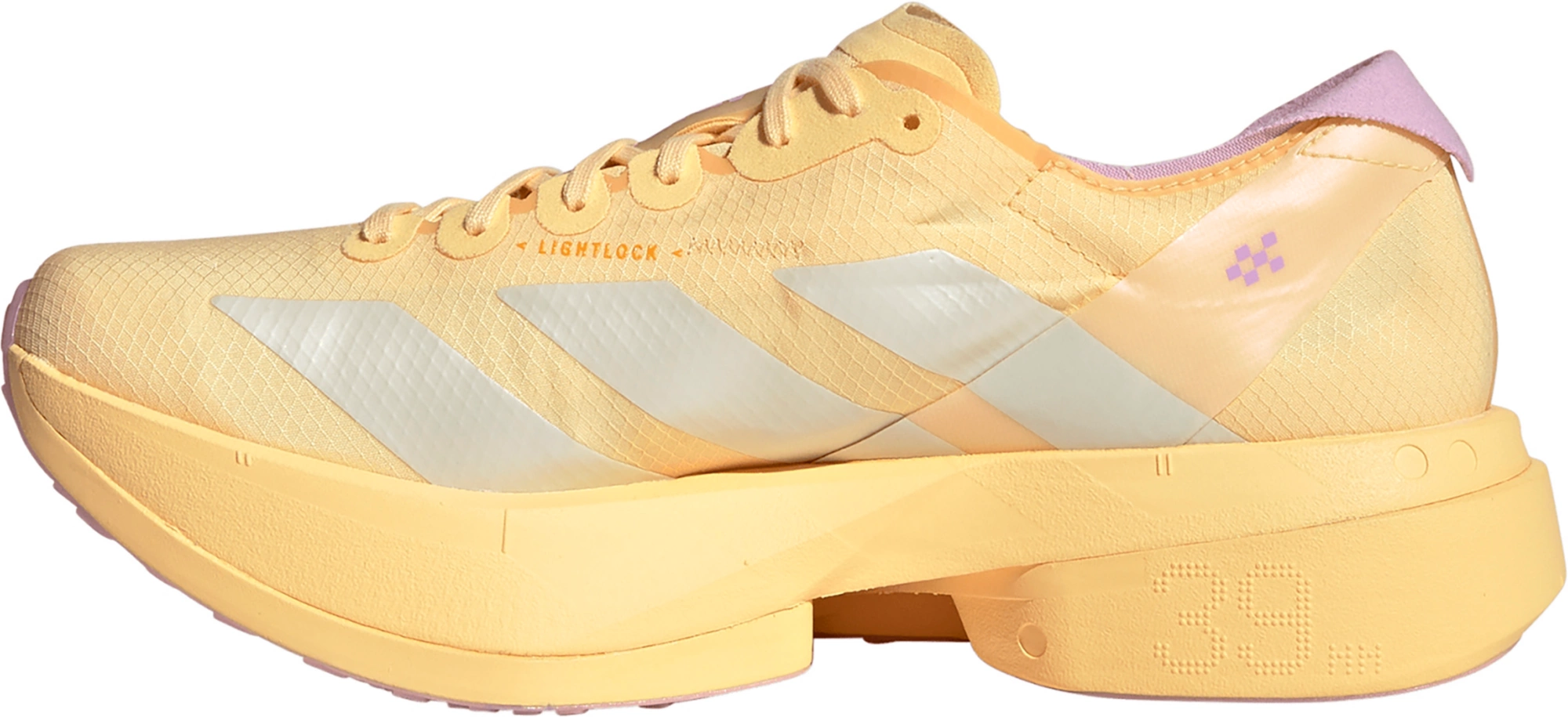 adidas Women's Adizero Adios Pro 4 Running Shoes - Ice Tangerine/Ice Gold Met./Bliss Lilac - View 4