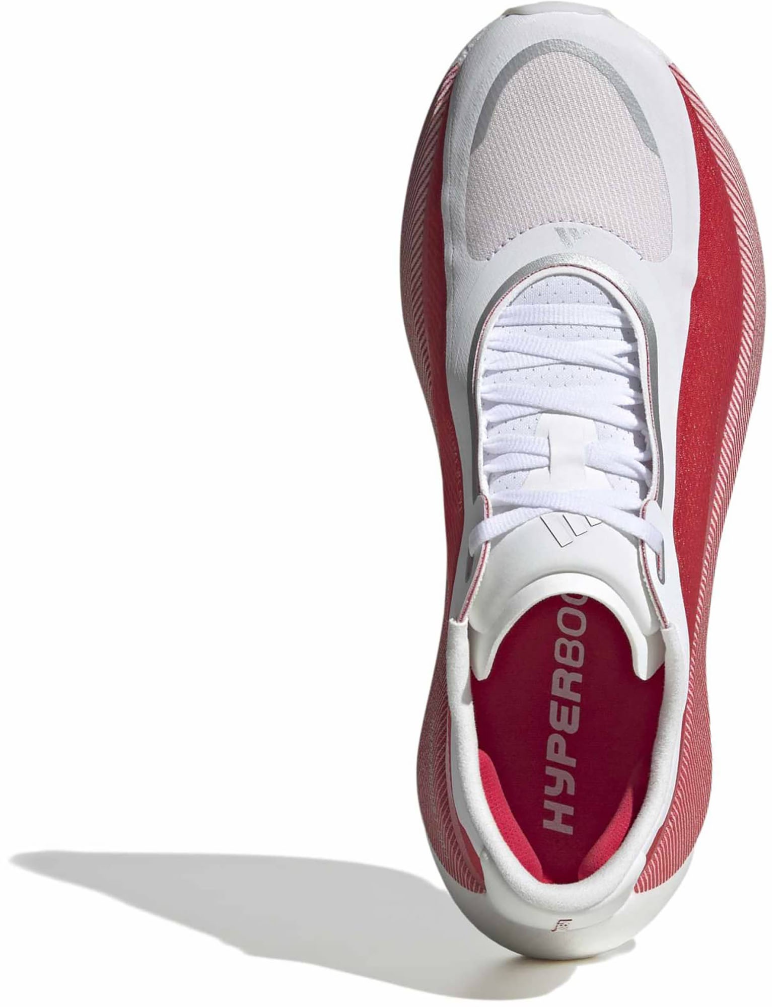 adidas Men's Hyperboost Edge Running Shoes - White/Ruby/Metallic - View 5