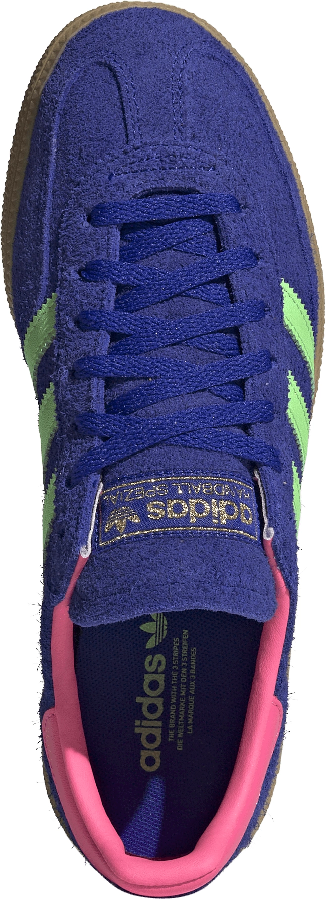 adidas Women's Handball Spezial Shoes - Blue/Lime - View 2