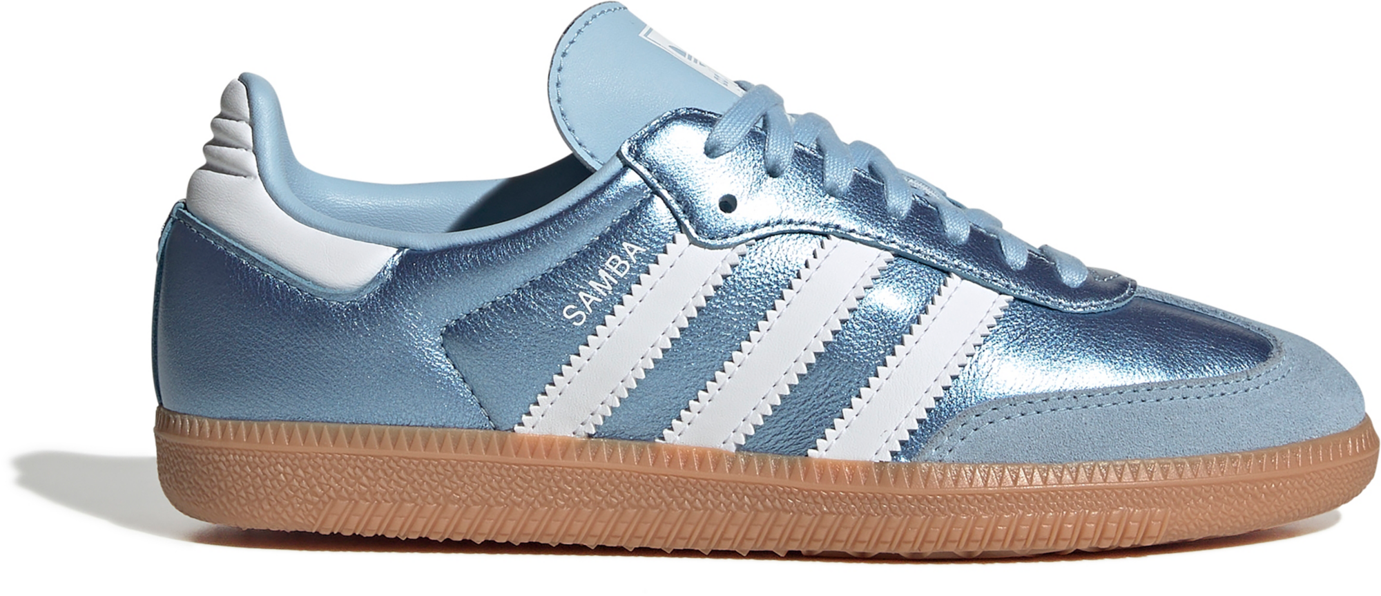 adidas Kids' Grade School Samba OG Shoes - Clear Sky/Ftwr White/Gum 2 - View 1
