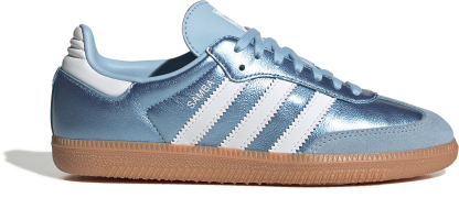 adidas Kids' Grade School Samba OG Shoes - Clear Sky/Ftwr White/Gum 2 - View 1