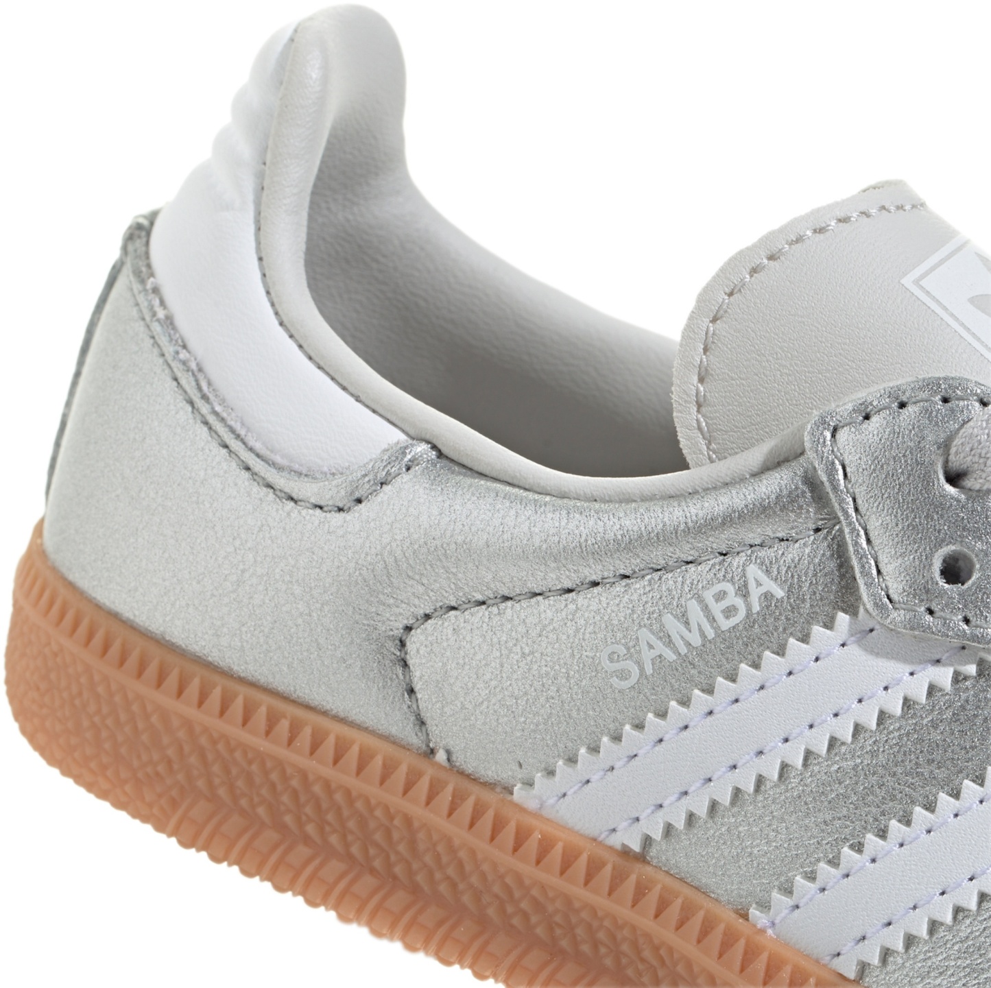 adidas Kids' Preschool Samba OG Shoes - Silver Met/Ftwr White/Gum 3 - View 7