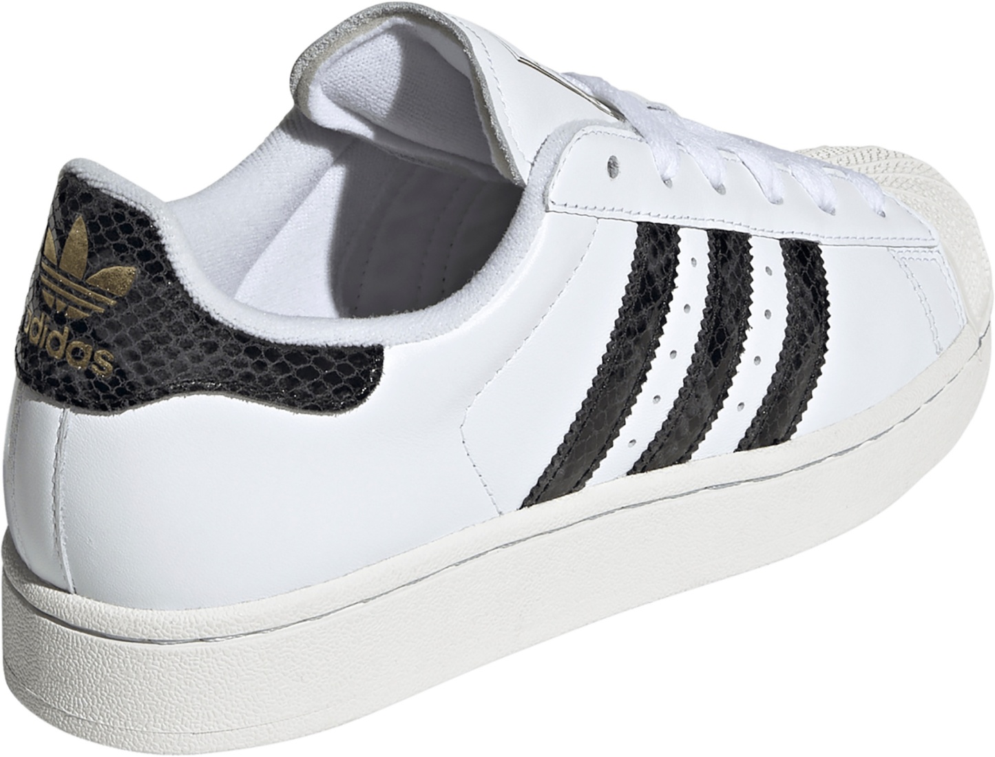 adidas Women's Superstar II Shoes - White/Grey Snakeskin - View 6
