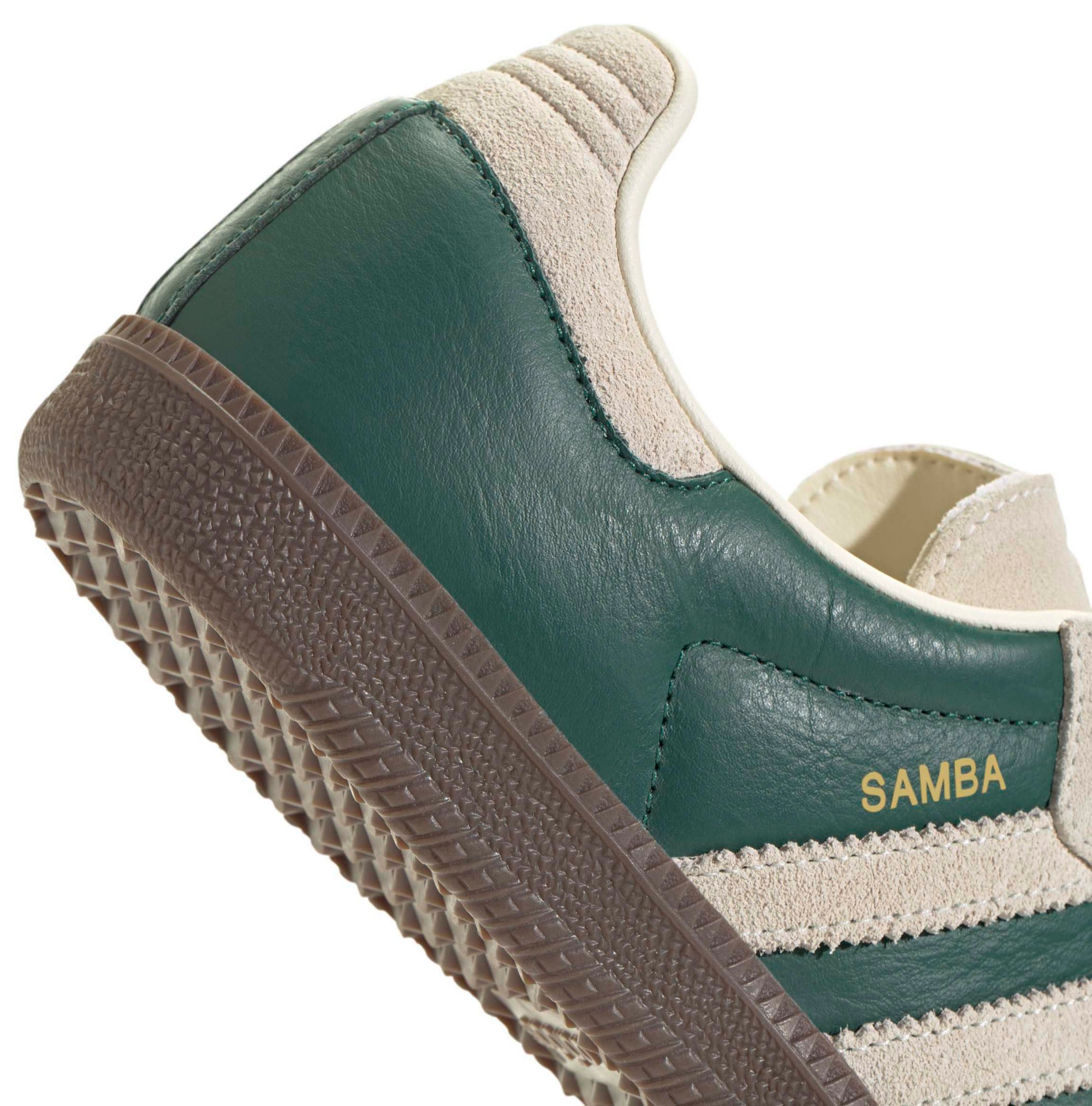 adidas Samba OG Shoes - Green/White/Gum - View 3