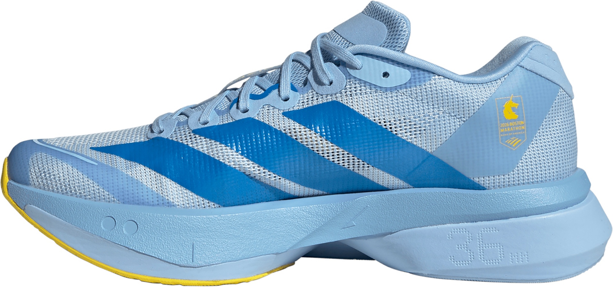 adidas Women's Adizero Boston 13 Running Shoes - Blue/Yellow - View 4