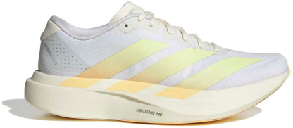 adidas Women's Adizero EVO SL Woven Running Shoes - Ftwr White/Ice Tangerine/Off White - View 1