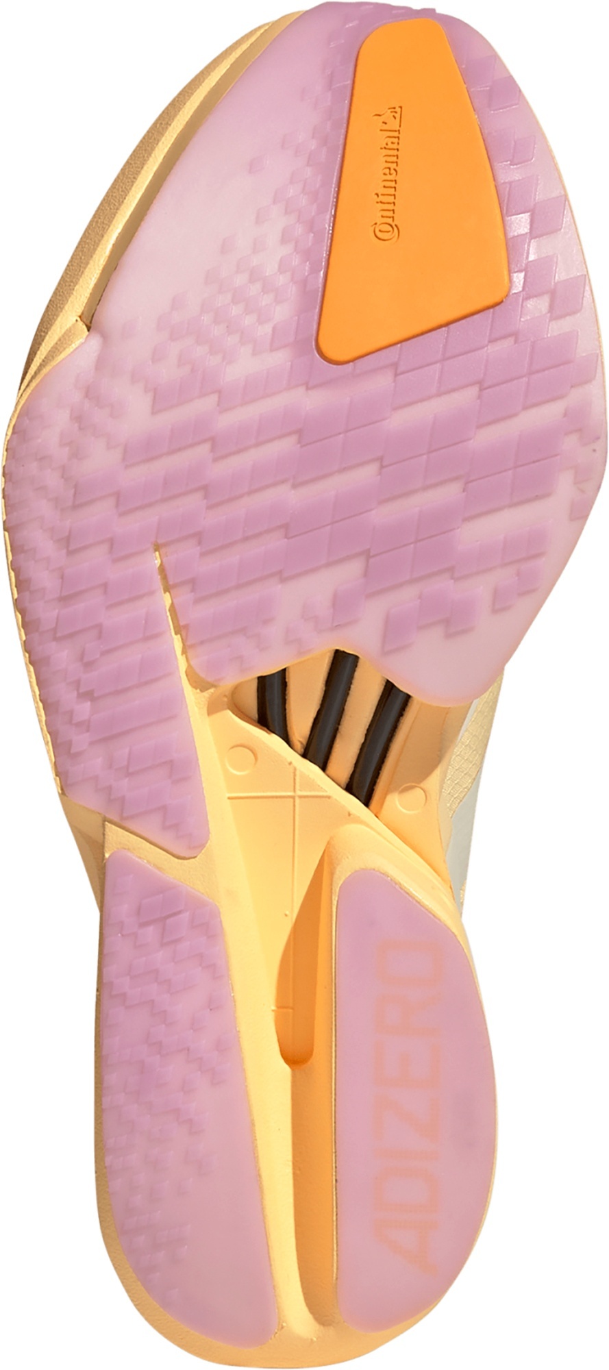 adidas Women's Adizero Adios Pro 4 Running Shoes - Ice Tangerine/Ice Gold Met./Bliss Lilac - View 3