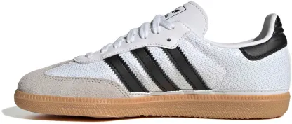 adidas Kids' Grade School Samba OG Shoes - Ftwr White/Core Black/Grey One - View 4