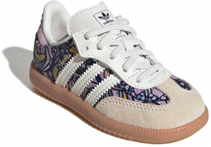 adidas Toddler Samba OG Shoes - Core White/Orchid Fusion/Gum 2 - View 9