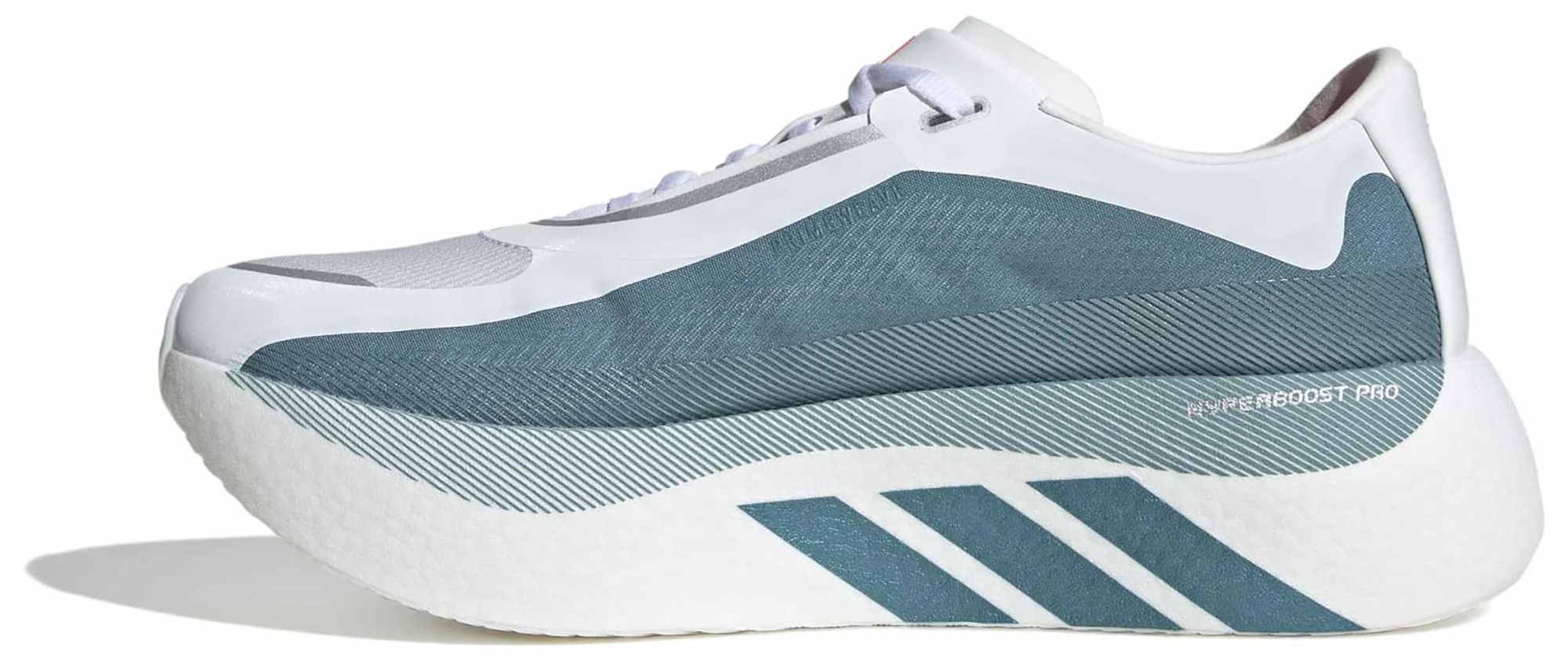 adidas Men's Hyperboost Edge Running Shoes - White/Petrol Mtlc/Lucid Red - View 5