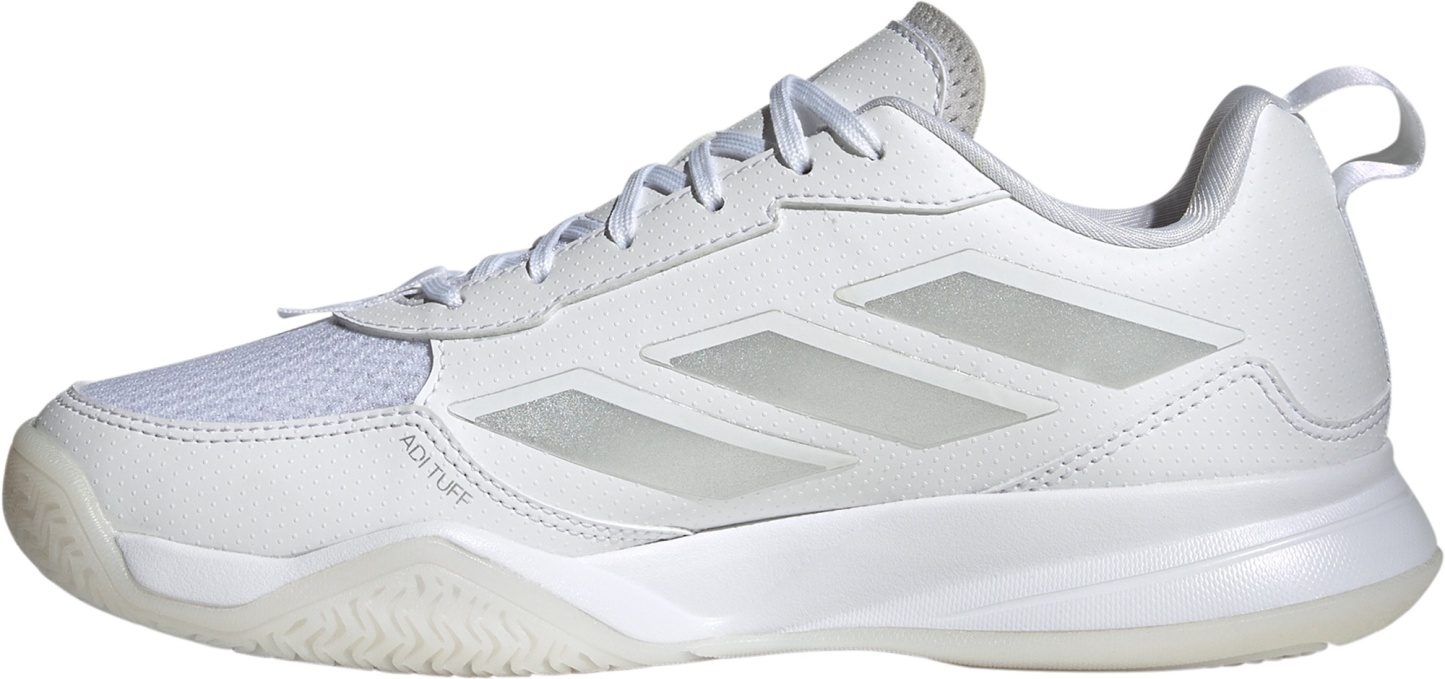 adidas Women's Avaflash Tennis Shoes - White/White/Silver - View 4