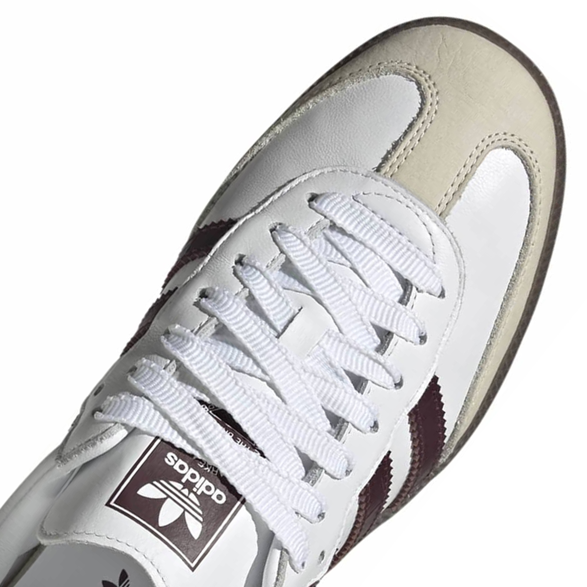 adidas Women's Samba OG Shoes - Suede/Croc White/Maroon - View 6