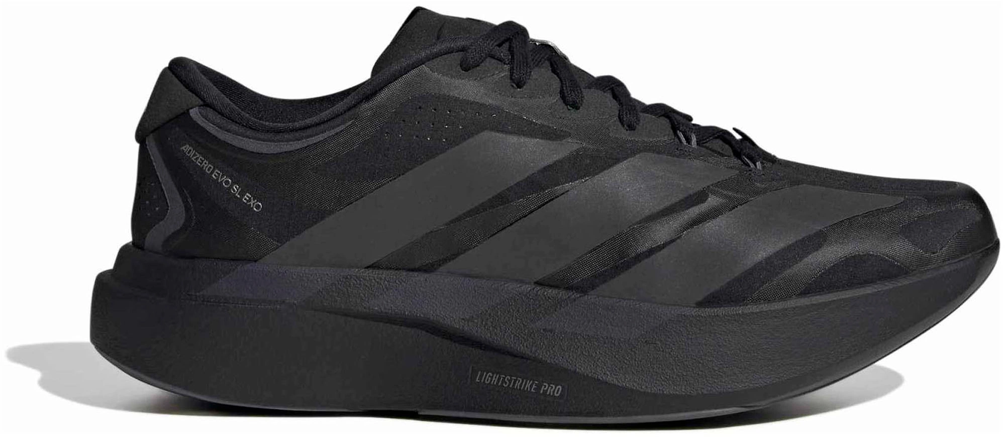 adidas Men's Adizero EVO SL EXO Running Shoes - Core Black/Night Grey/Iron Met - View 1