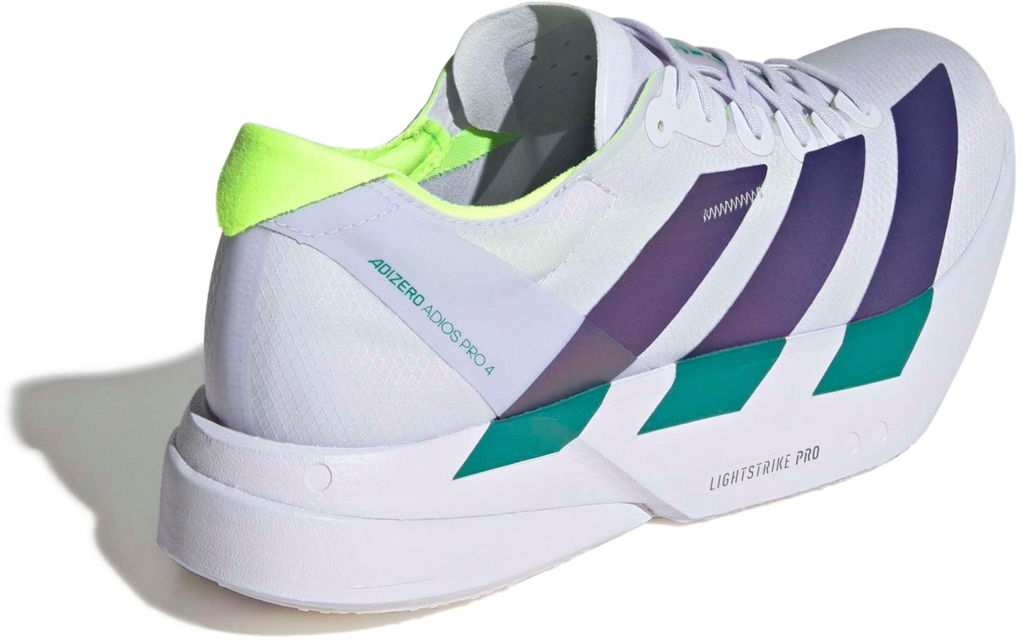 adidas Men's Adizero Adios Pro 4 Running Shoes - Frozen Purple/Solar Purple/Signal Green - View 6