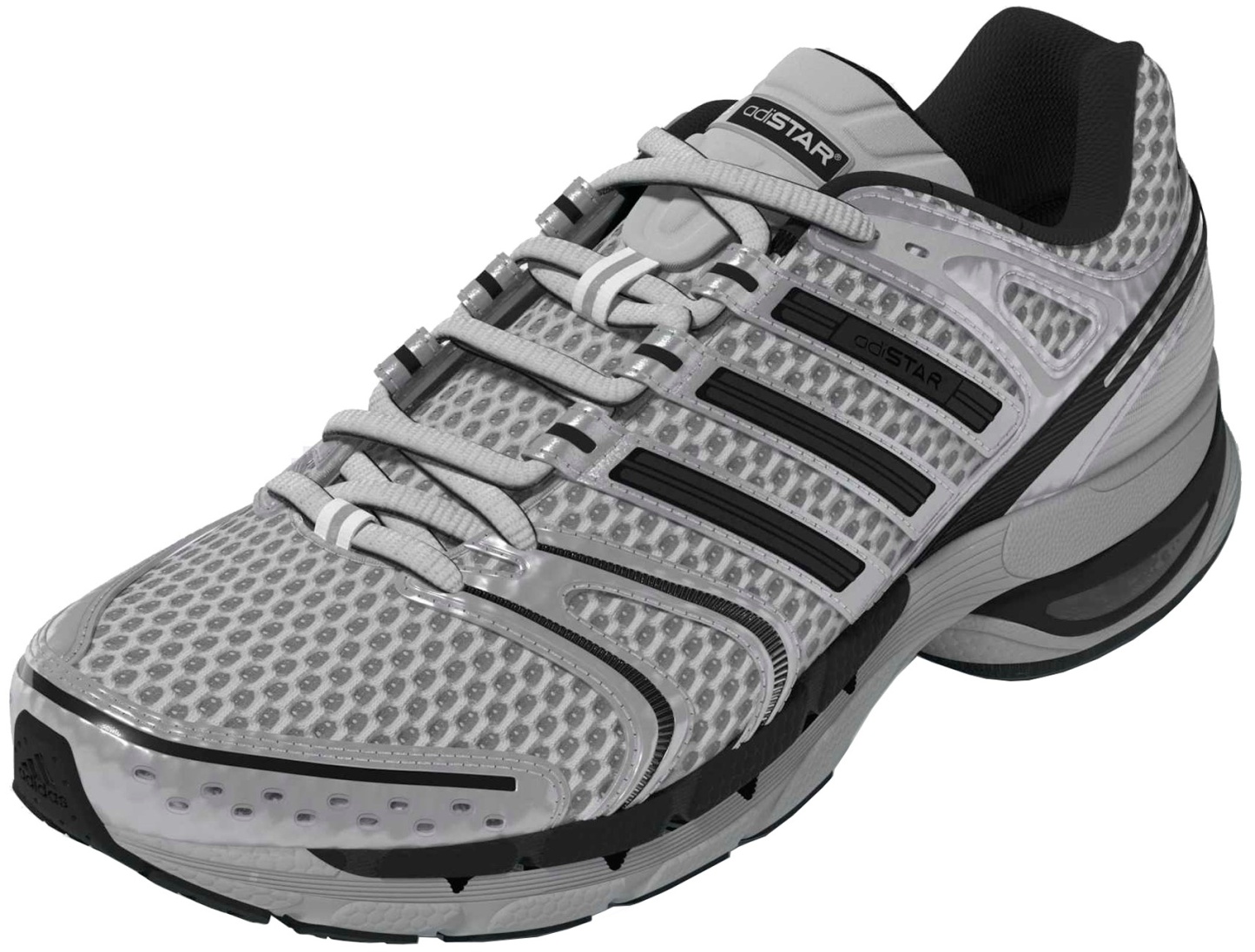 adidas Men's Adistar Control 5 Shoes - Grey Two/Core Black/Silver Met - View 4