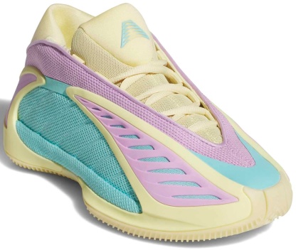 adidas Kids' Grade School Anthony Edwards 2 'Easter Egg' Basketball Shoes - Almost Yellow/Bliss Lilac/Flash Aqua - View 8