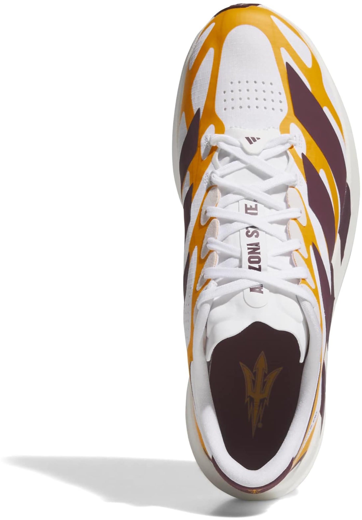 adidas Men's Adizero EVO SL EXO Arizona State Running Shoes - Ftwr White/Team Maroon/Team College Gold - View 3