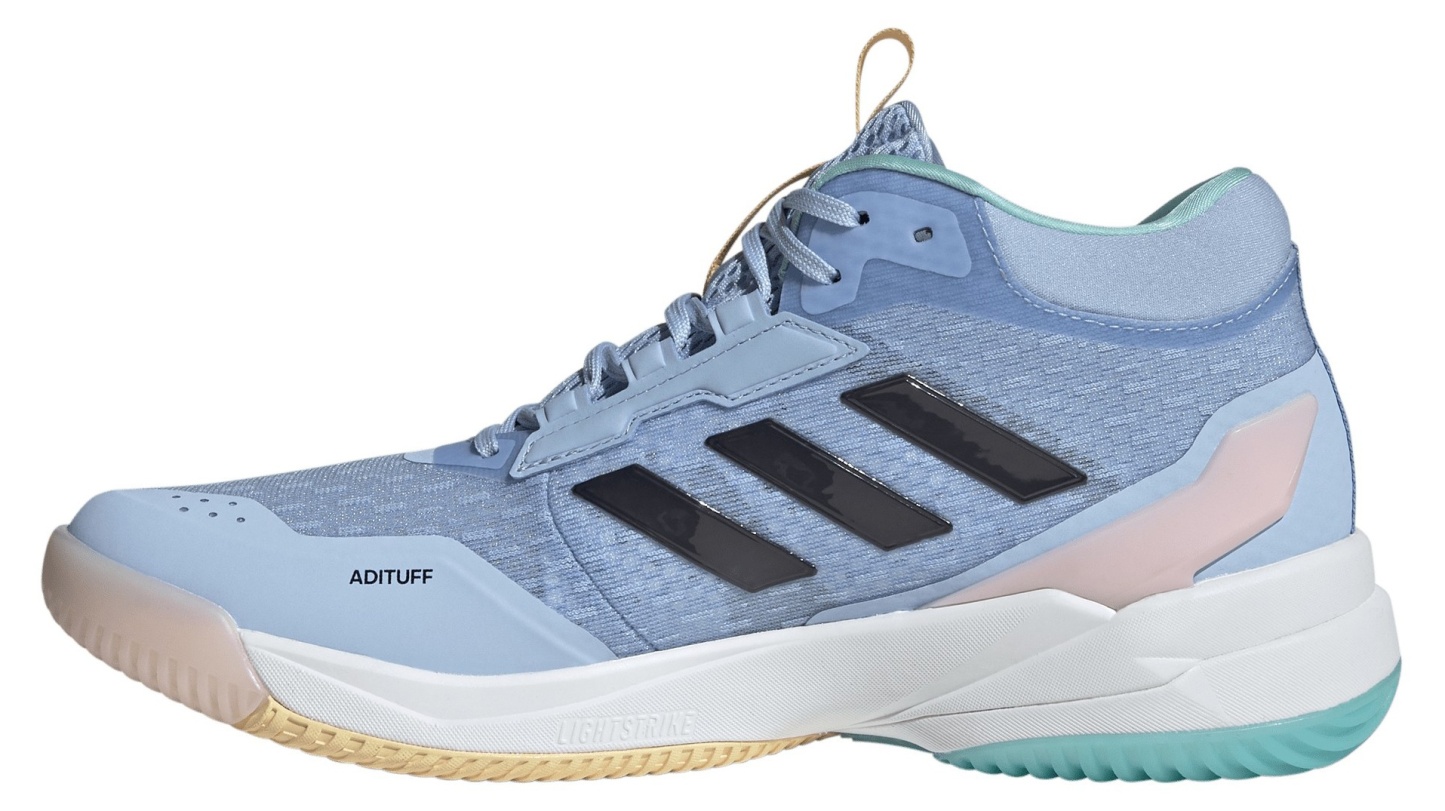 adidas Women's Crazyflight 6 Mid Volleyball Shoes - Blue/Shadow Navy/Flash Aqua - View 4