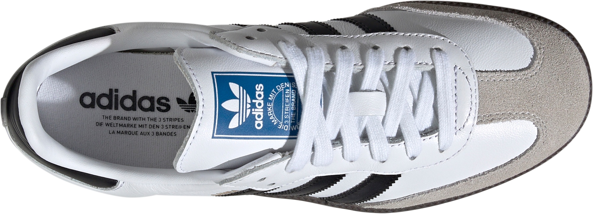 adidas Women's Samba OG Shoes - White/Black/White - View 3