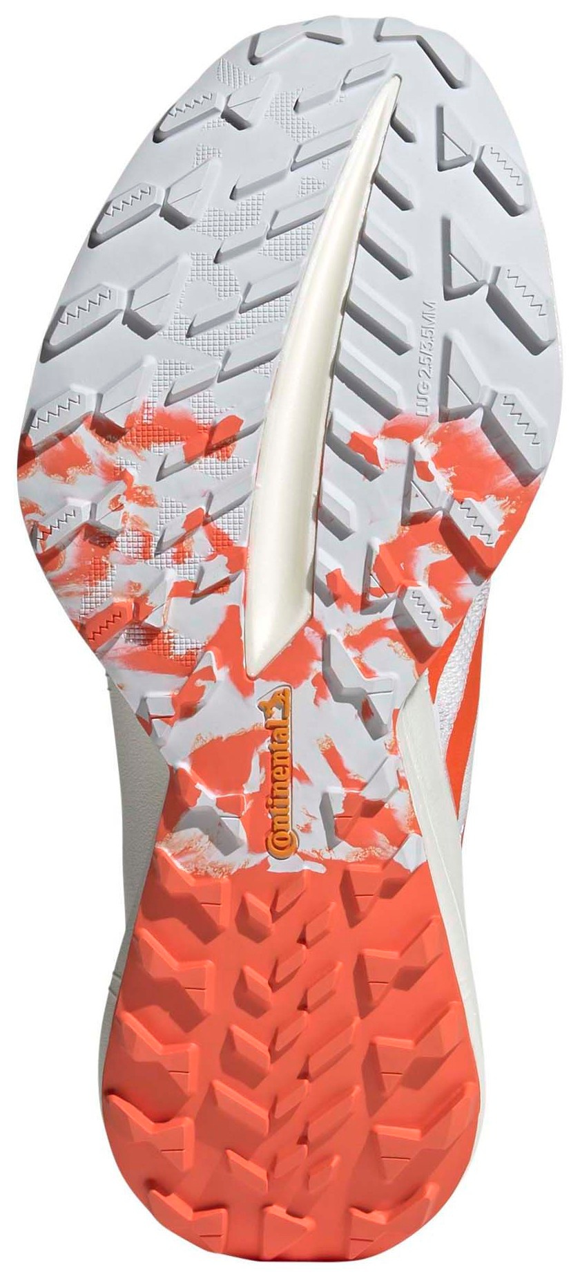 adidas Women's Terrex Agravic Speed Ultra Trail Running Shoes - White/Orange - View 3
