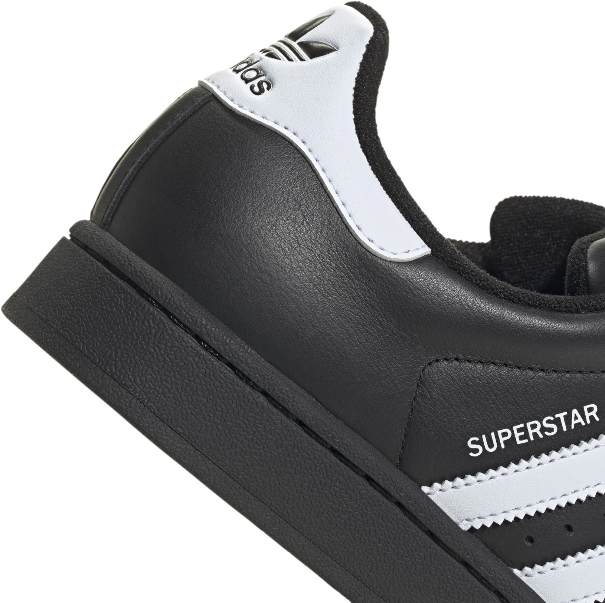 adidas Women's Superstar II Shoes - Black/Black/White - View 6