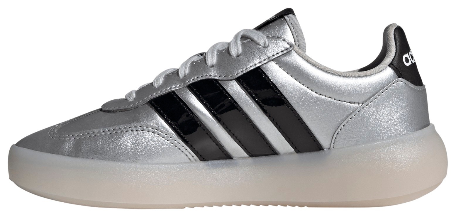 adidas Kids' Grade School Barreda Decode Shoes - Silver Metallic/Black/Chalk White - View 4