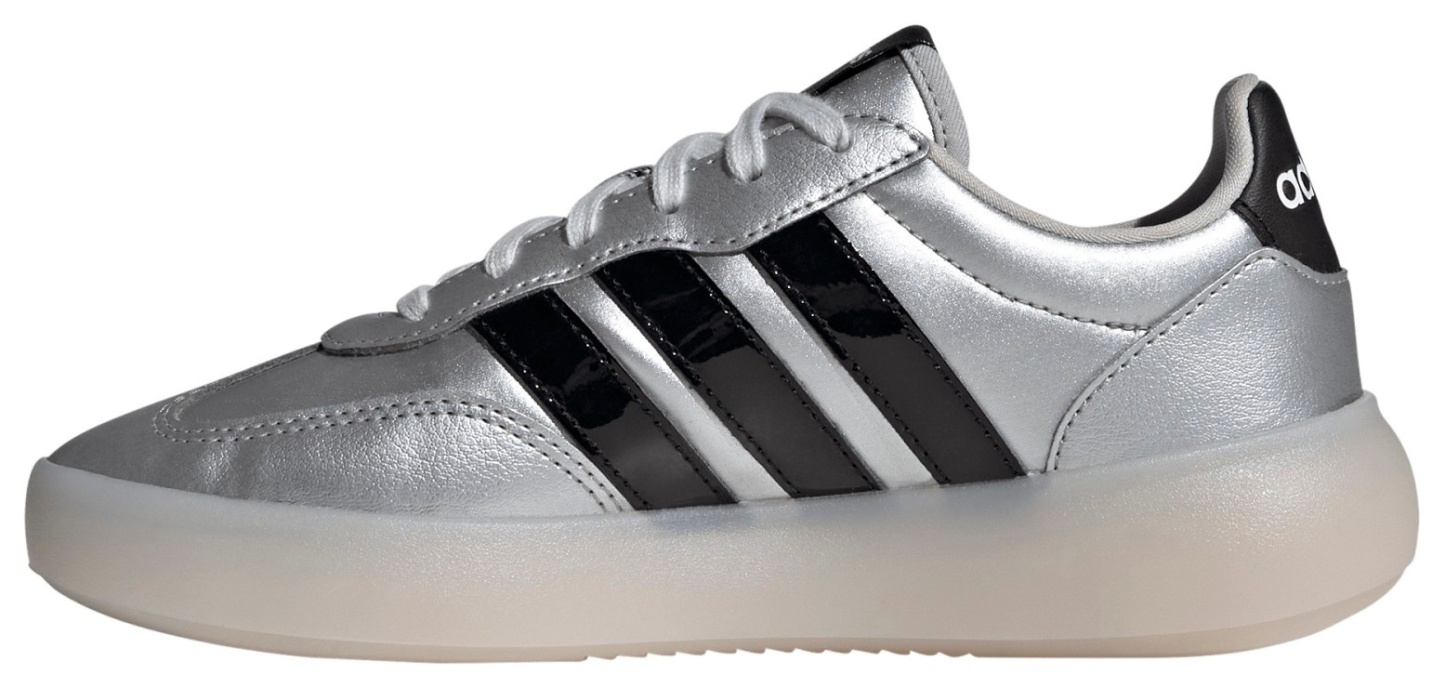 adidas Kids' Grade School Barreda Decode Shoes - Silver Metallic/Black/Chalk White - View 4