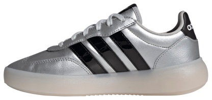 adidas Kids' Grade School Barreda Decode Shoes - Silver Metallic/Black/Chalk White - View 4