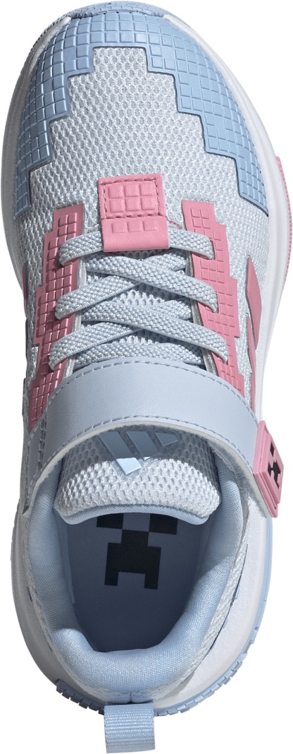 adidas Kids' Preschool Minecraft Pro Shoes - Crystal Sky/Bliss Pink/Glow Blue - View 2
