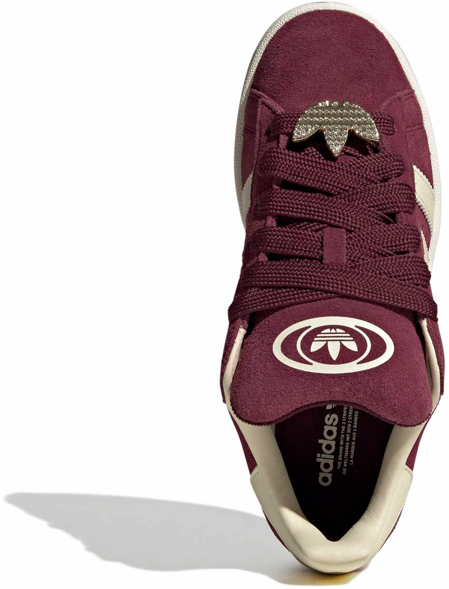 adidas Women's Campus 00s Shoes - Maroon/Warm Vanilla/Gold - View 2