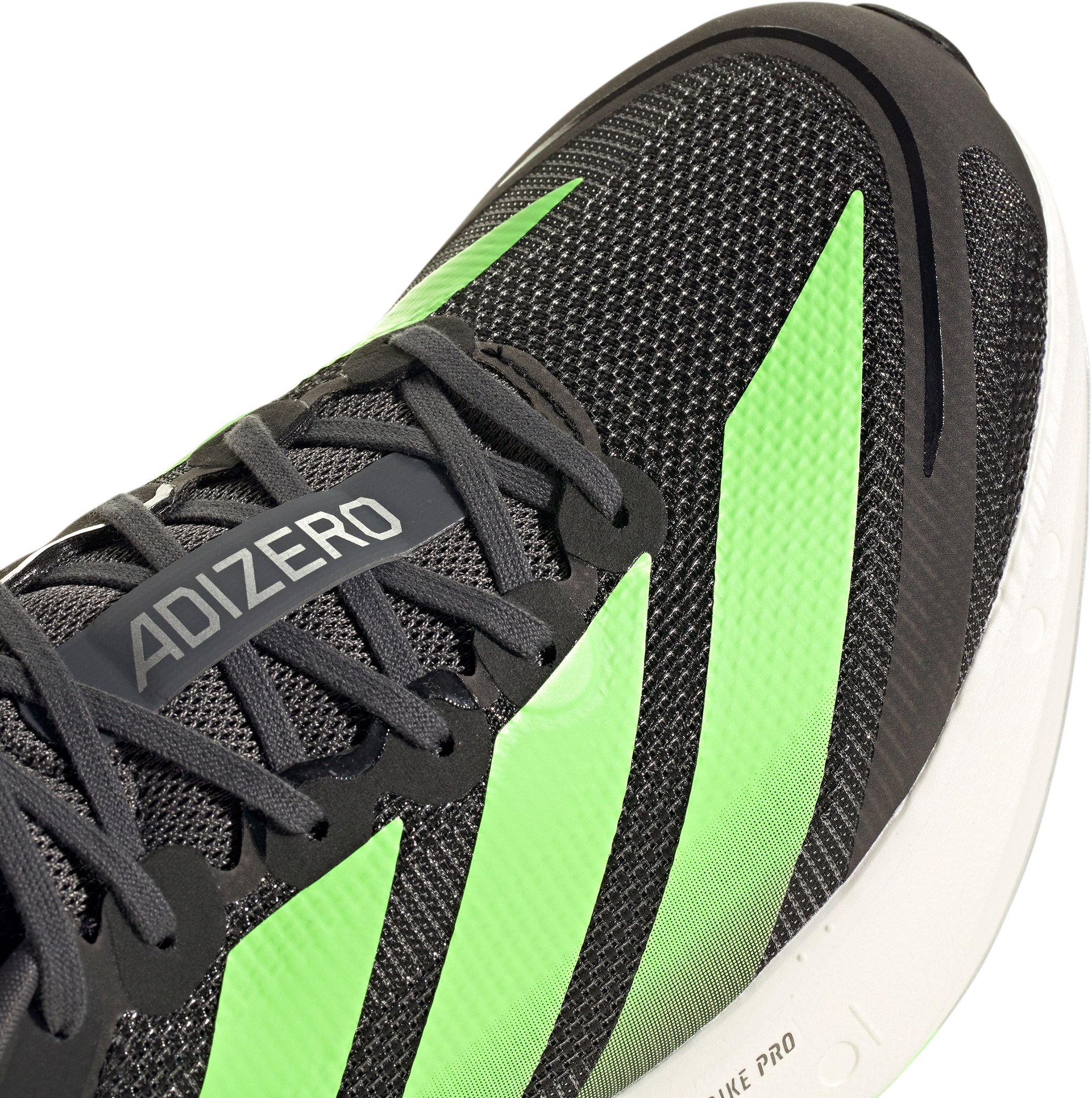 adidas Men's Adizero Boston 13 Running Shoes - Core Black/Lime Burst/Energy Ink - View 7
