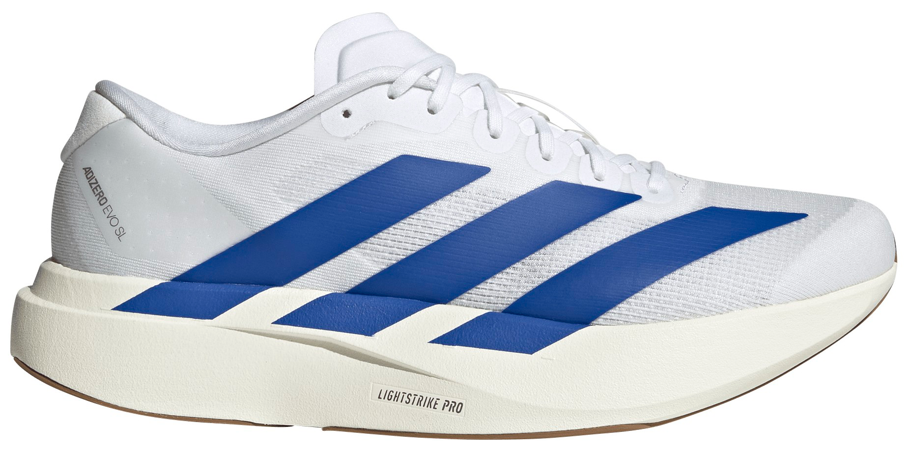 adidas Men's Adizero EVO SL Running Shoes - White/Blue/Ruby - View 1