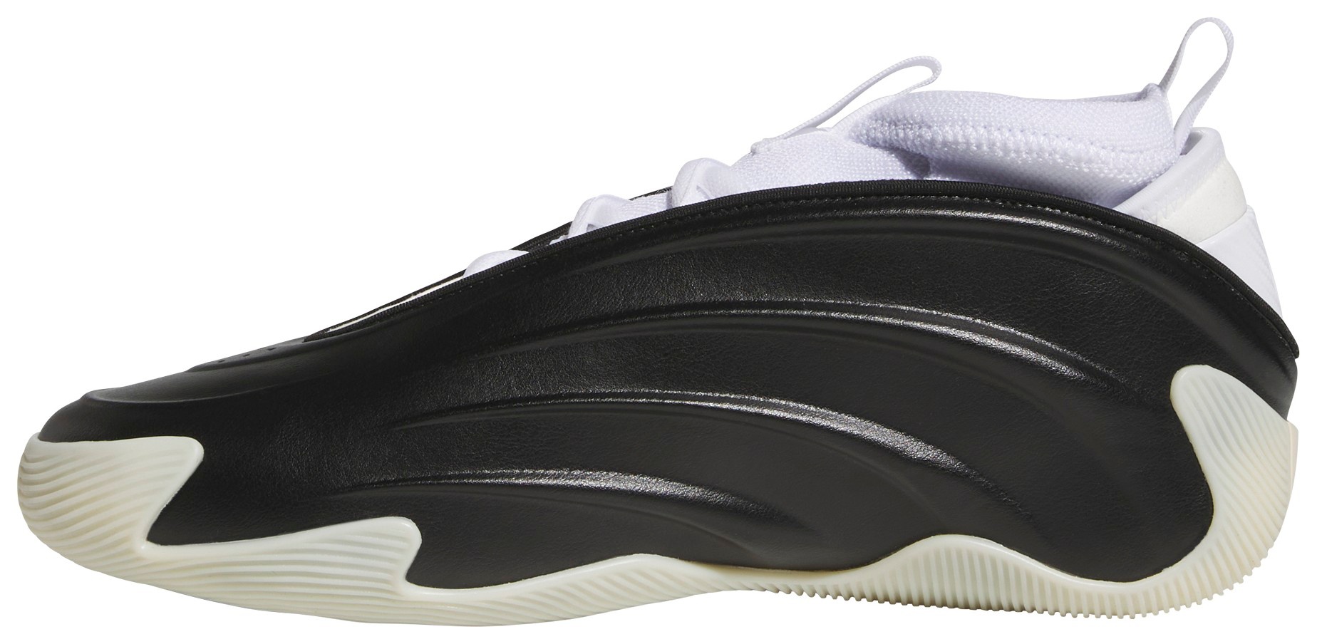 adidas Harden Volume 9 Basketball Shoes - Black/Black/White - View 4