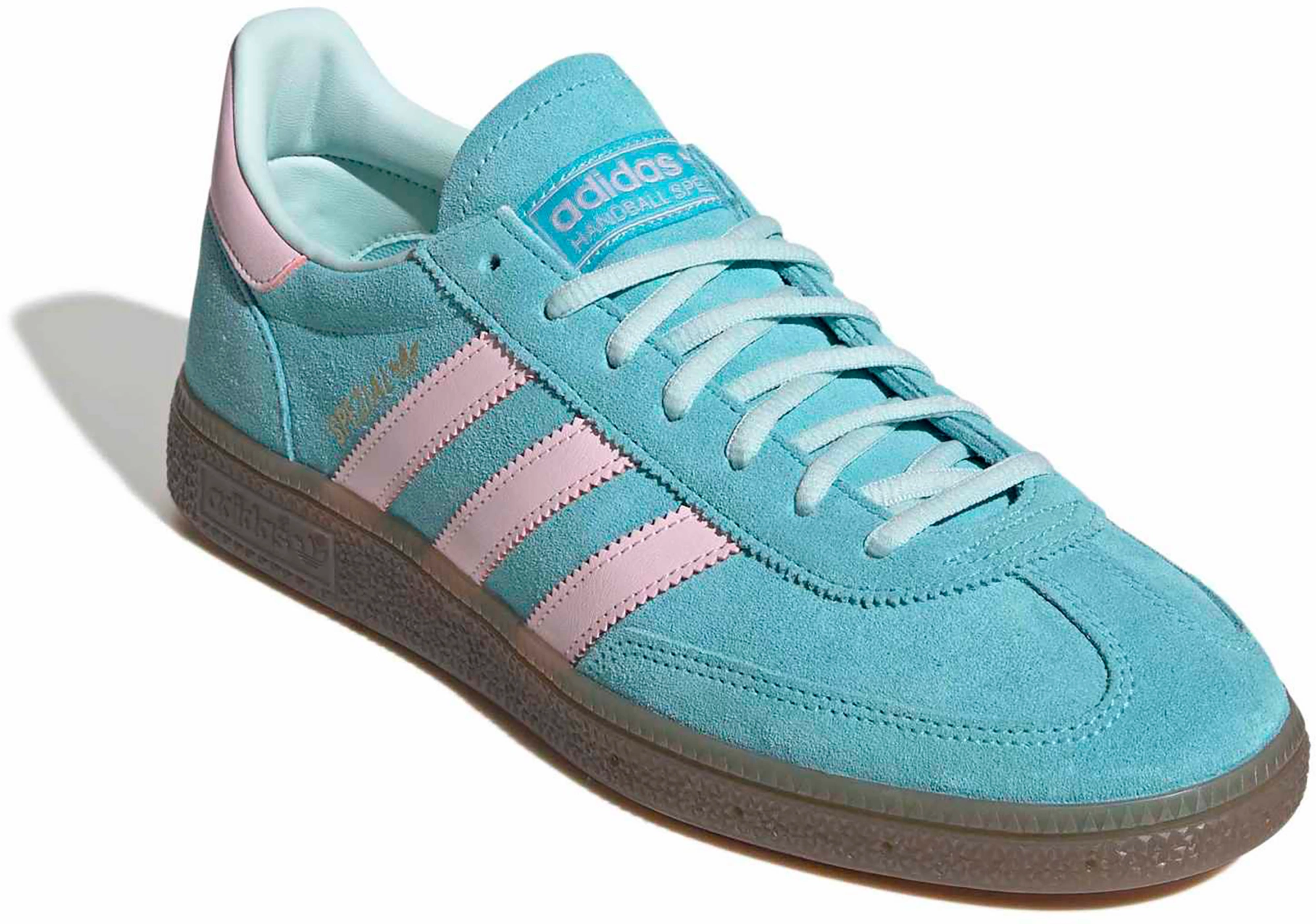 adidas Men's Handball Spezial Shoes - Pulse Aqua/Clear Pink/Gum - View 6