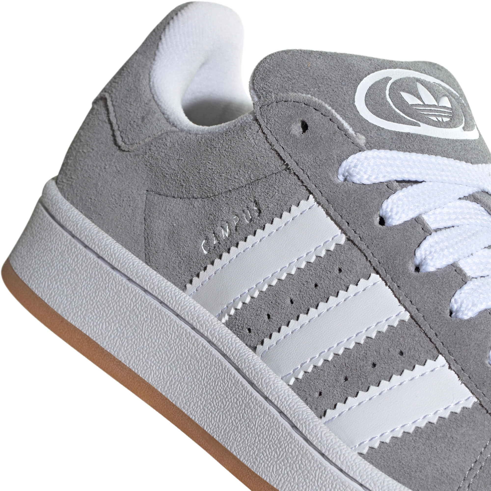 adidas Kids' Grade School Campus 00s Shoes - Grey/White/White - View 6