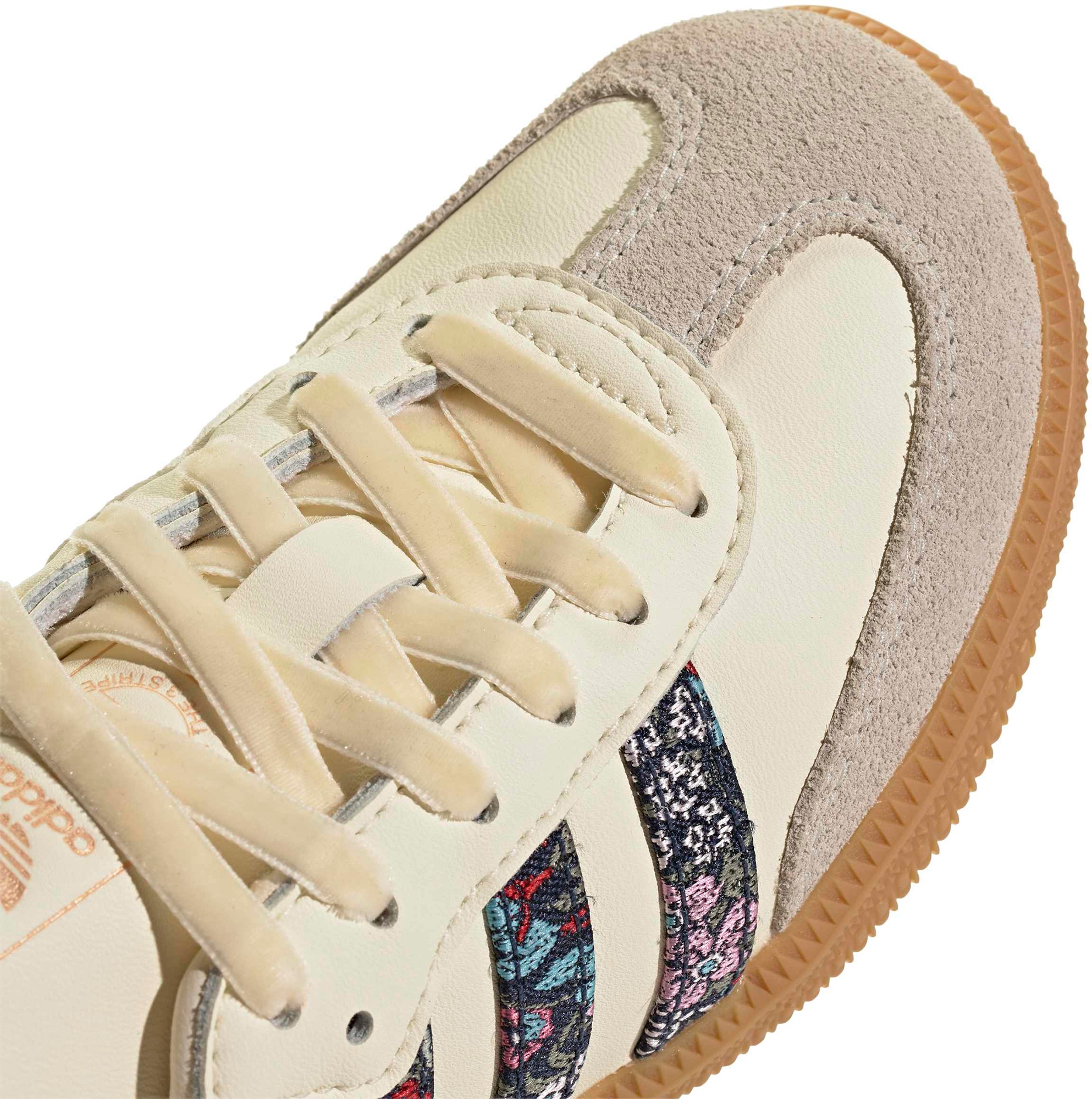 adidas Kids' Preschool Samba OG x Liberty London Shoes - Cream/Dual Magenta/Talc - View 7