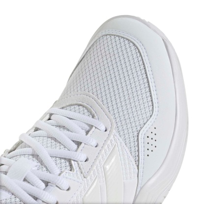 adidas Women's GameCourt 3 All Court Tennis Shoes - Ftwr White/Zero Met./Ftwr White - View 7