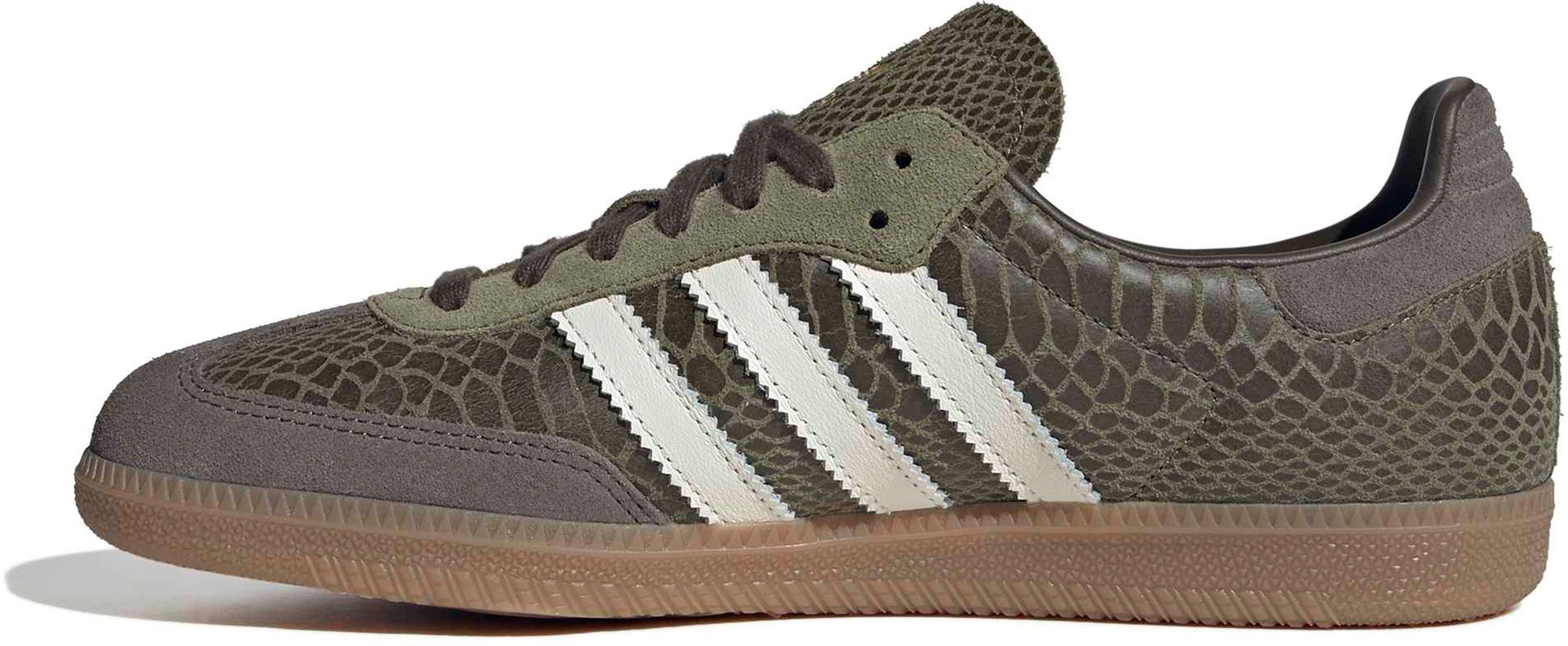 adidas Samba OG Shoes - Snake Olive/White - View 4
