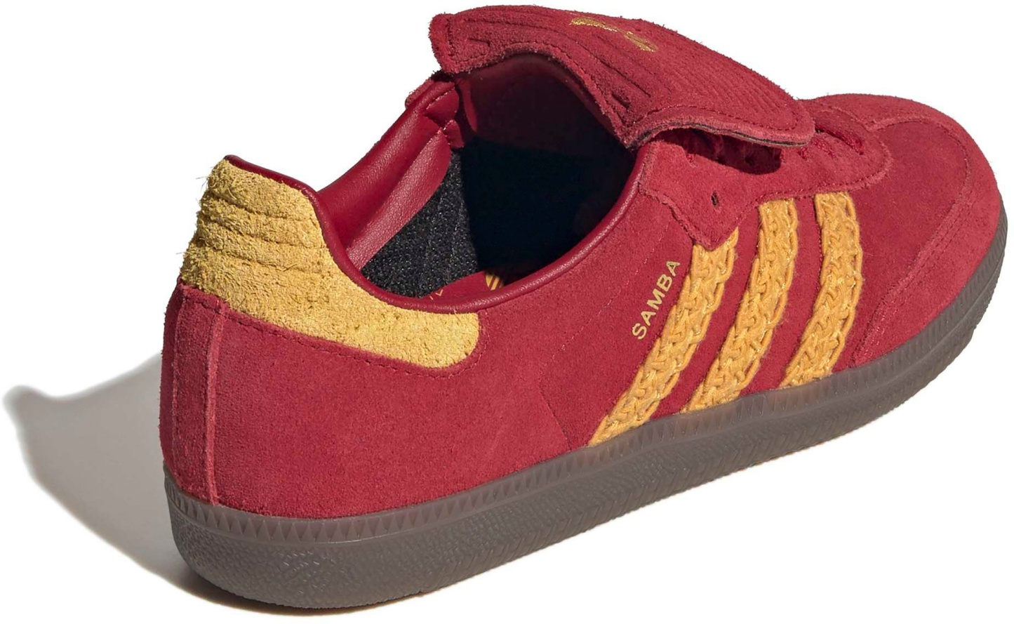 adidas Women's Long Tongue Samba Shoes - Eqpment Red/Prelvd Yellow - View 5