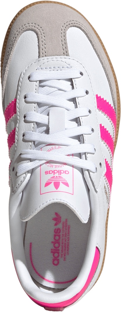 adidas Kids' Preschool Samba OG Shoes - White/Hot Pink - View 2