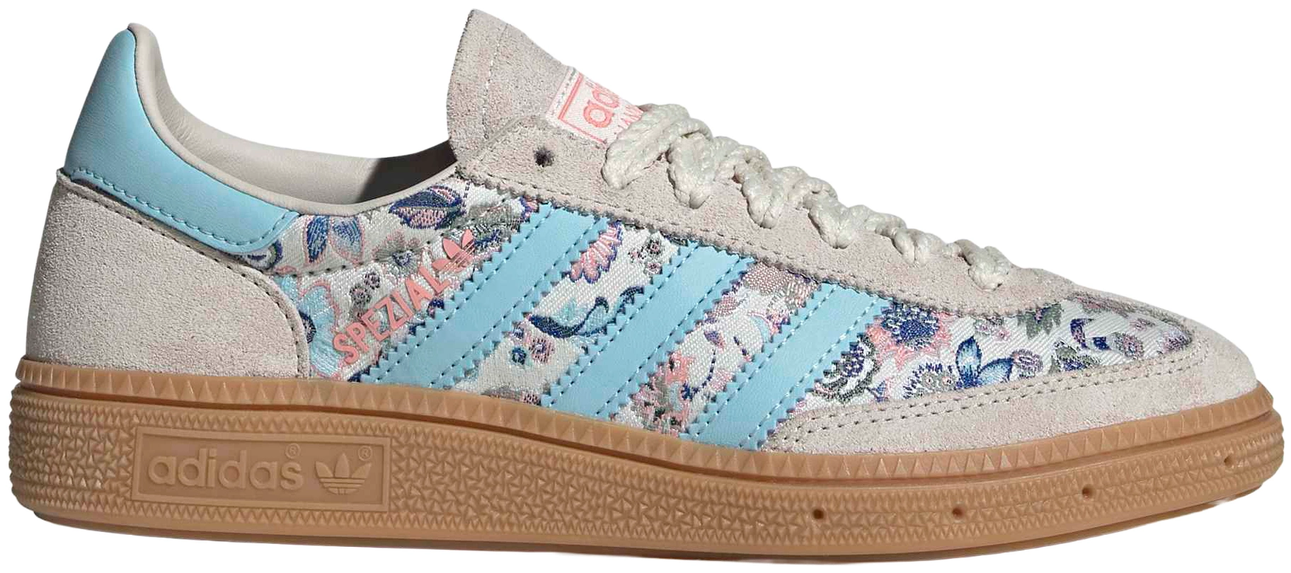 adidas Kids' Grade School Handball Spezial Shoes - Off White/Icey Blue/Gum - View 1
