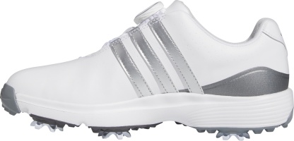 adidas Youth Tour360 24 BOA Golf Shoes - White/Silver/Grey - View 4