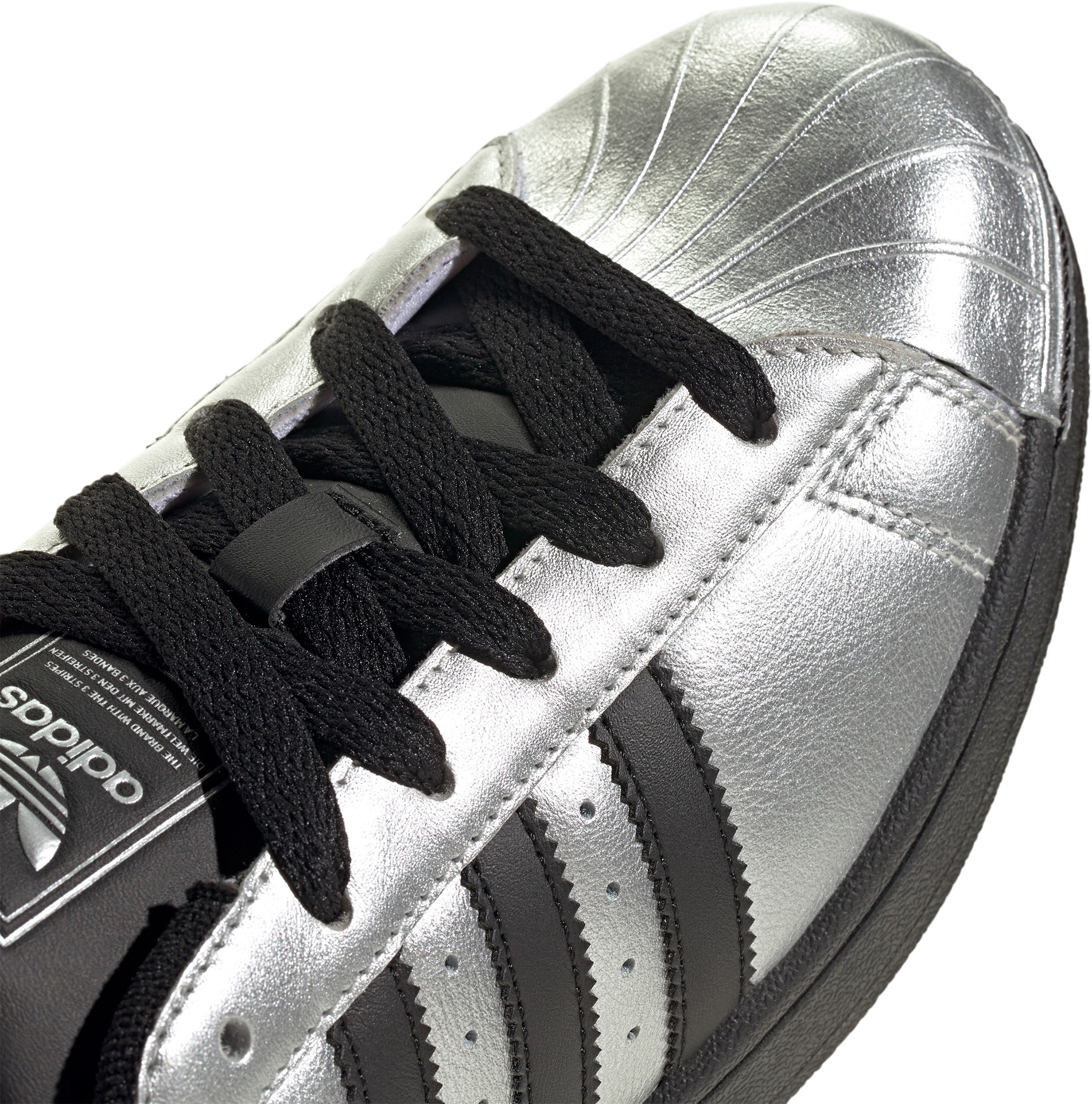 adidas Women's Superstar II Shoes - Silver Met/Core Black/Core Black - View 7