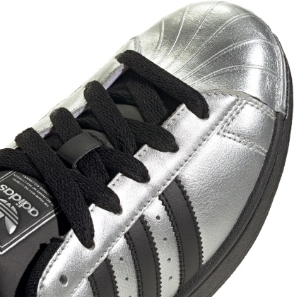 adidas Women's Superstar II Shoes - Silver Met/Core Black/Core Black - View 7